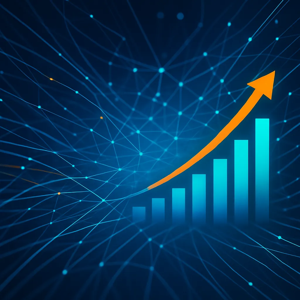 Abstract digital illustration symbolizing business growth and connectivity